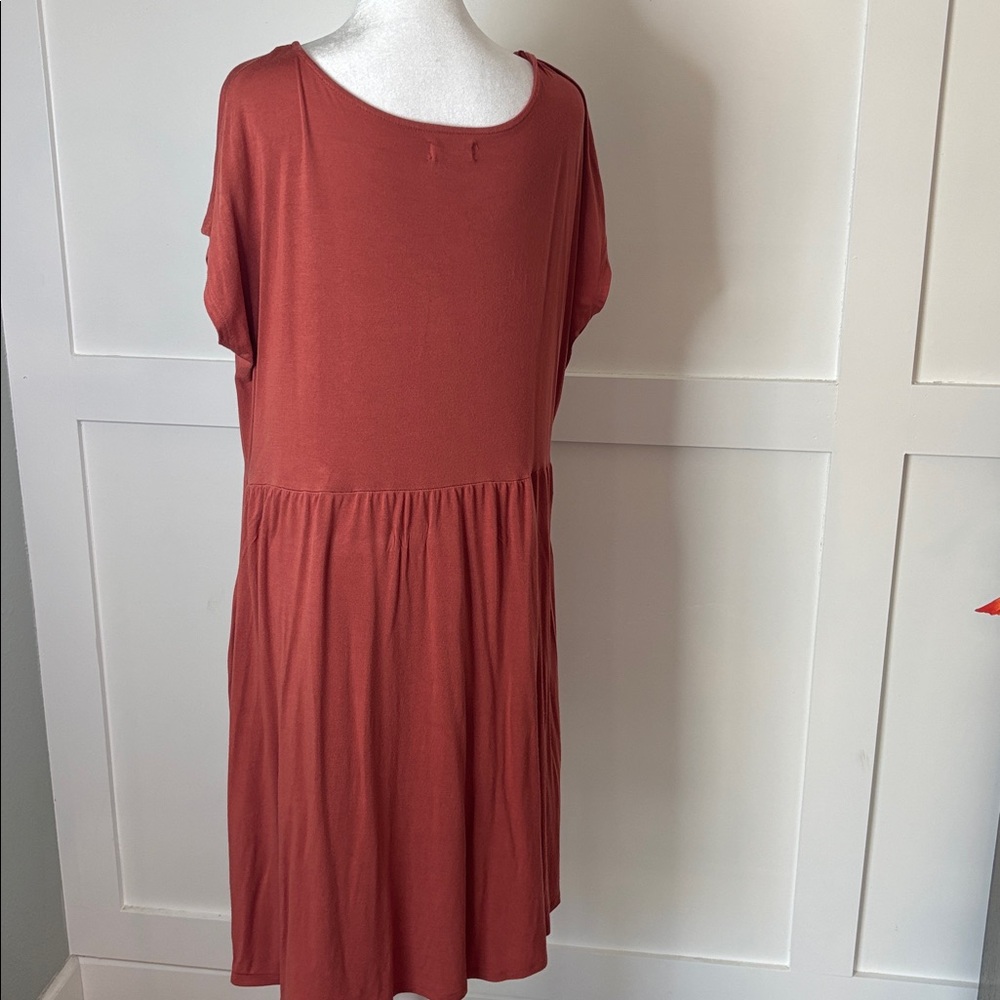 Maurices Rust V-Neck dress size XL - Picture 2 of 3